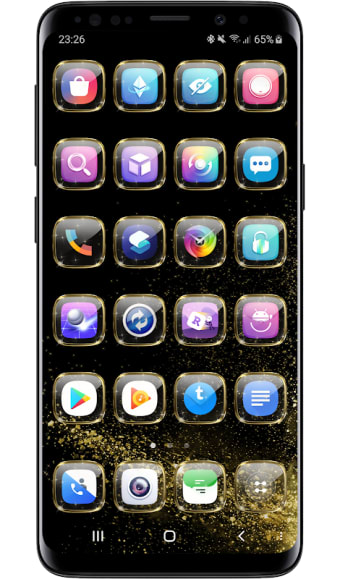 Launcher Theme - Gold Glass Transparent Icons Pack