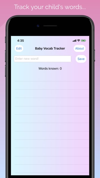 Baby Vocab Tracker