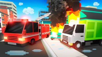 Cube Fire Truck: Firefighter
