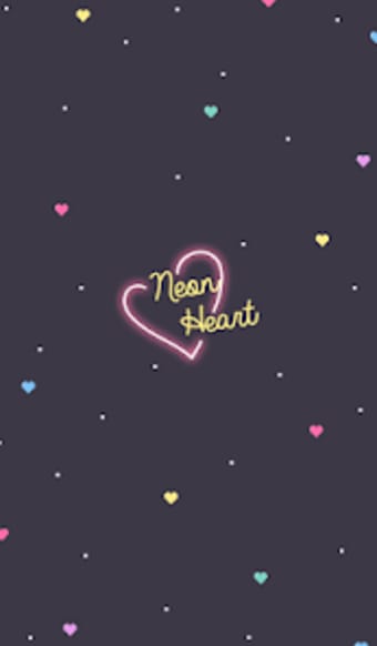 neon heart 카카오톡 테마