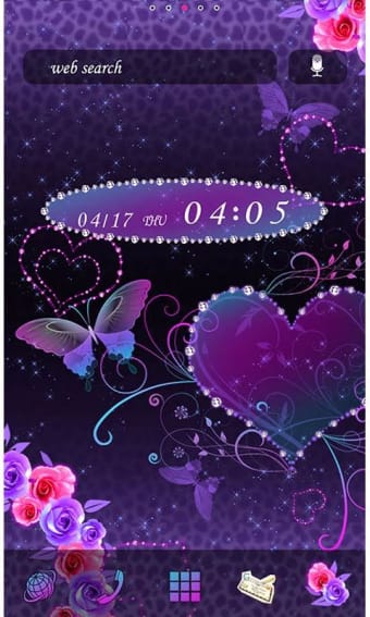 Butterfly Theme Violet Hearts