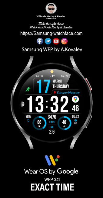 WFP 241 Exact time Watch Face