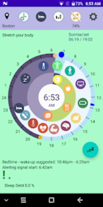 Biological Clock: track sleep