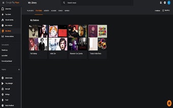 Barebones Google Play Music UI