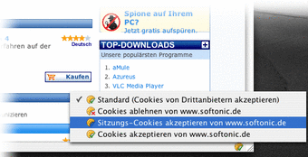 Cookie Button in the status bar