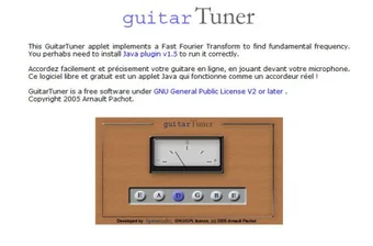 Guitar Tuner Java Applet