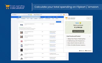 Spending Calculator for Amazon™ and Flipkart™