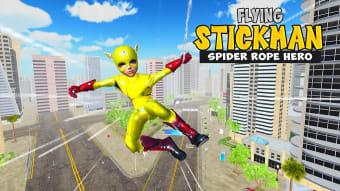 Flying Stickman Spider Rope Hero- Vice City Fight