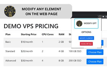 ModifyGPT  - Customize Web Pages With ChatGPT