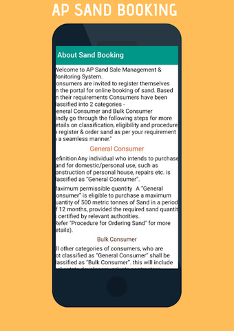 Sand Booking Online Andhrapradesh