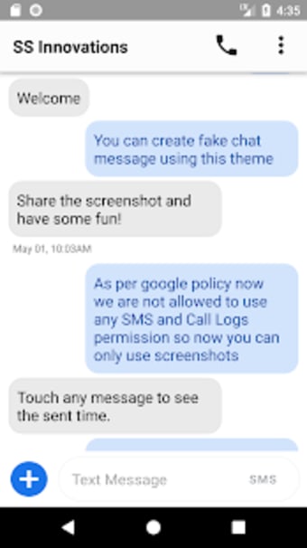 Fake SMS and Call Logs