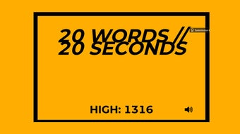 20 WORDS // 20 SECONDS