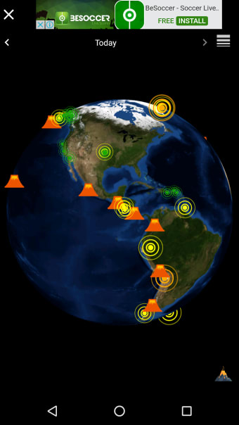 3D Earthquakes Map  Volcanoes