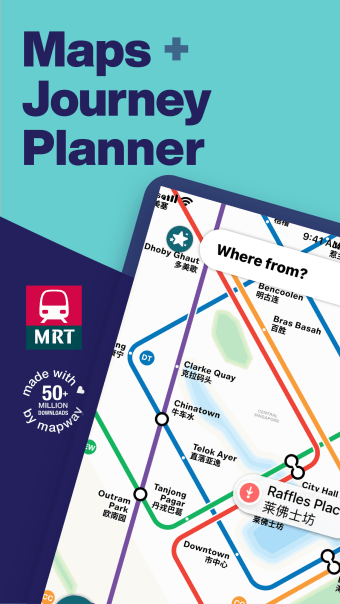 Singapore Metro Map  Planner