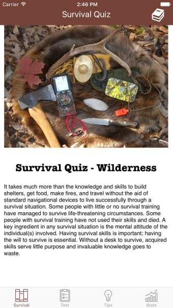 Survival Quiz - Wilderness Guide