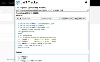 JWT Tracker Extension