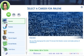 Hacker Career mod for The Sims 4