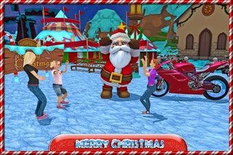 Santa Christmas Moto Gift Delivery Game