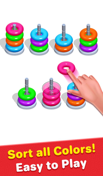 Color Hoop Sort - Sort it Puzzle - Hoop Stack