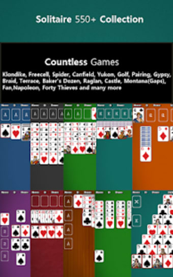 550 Card Games Solitaire Pack