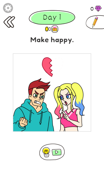 Draw Happy Queen - Smile Game
