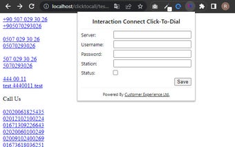 Interaction Connect Click-To-Dial