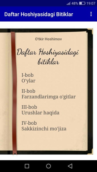 Daftar hoshiyasidagi bitiklar - O'tkir Hoshimov