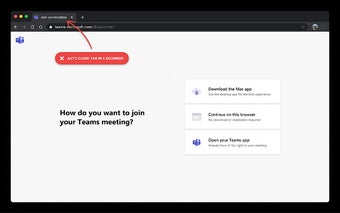 Close Microsoft Teams tabs