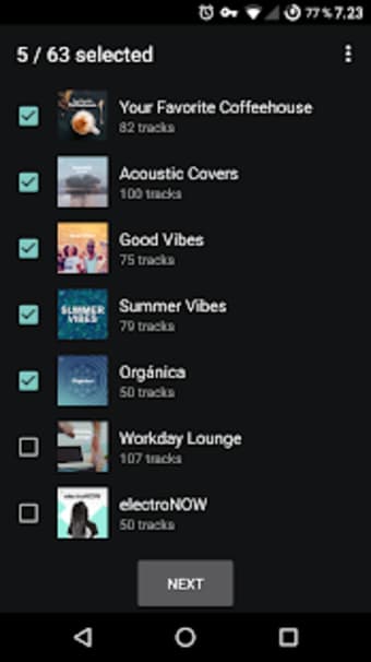 Homescreen Playlists for Spotify