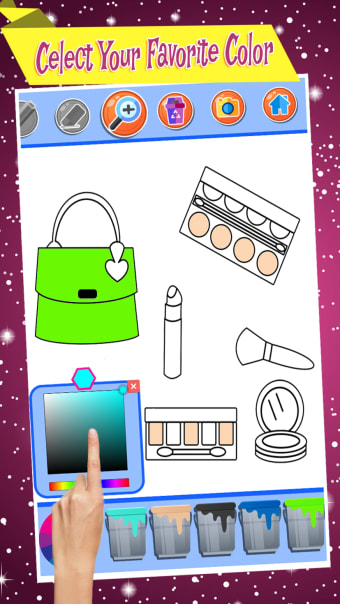 Beauty Glitter coloring game