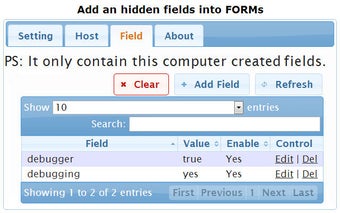 Web Debug Field