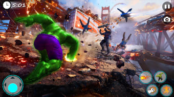 Incredible Monster Muscle Green Hero City Battle