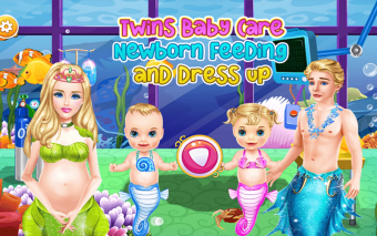 Twins Baby Care - Newborn Feeding and Dress up