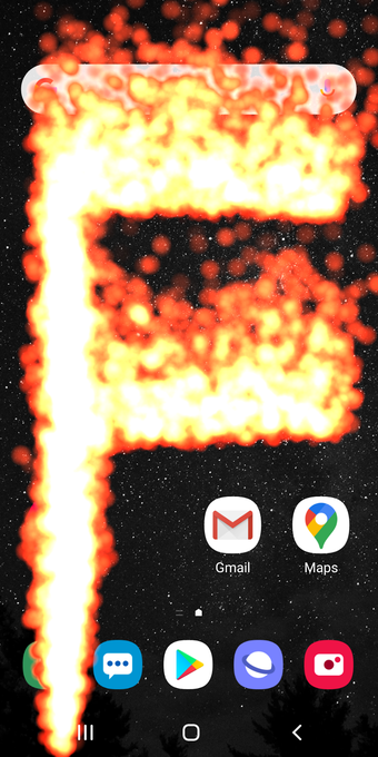 Fire in Phone Simulator - Draw Flames on a Screen