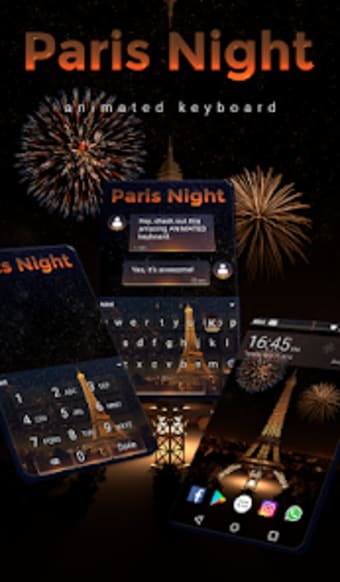 Paris Night Animated Keyboard