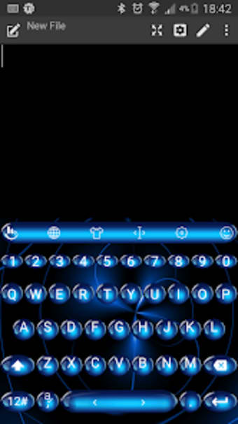 Keyboard Theme Spheres Blue