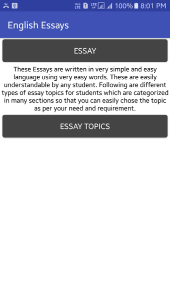 English Essays - using very easy words
