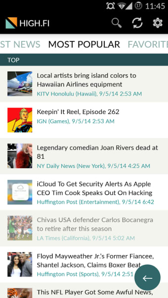 HIGH.FI: Great News Widget & App - Tons of news