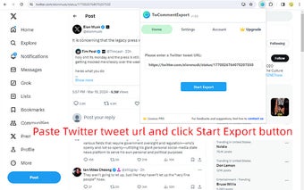 TwCommentExport - Export Twitter Comments