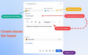 Jira Issue Creator in Chrome - Screen&Draw