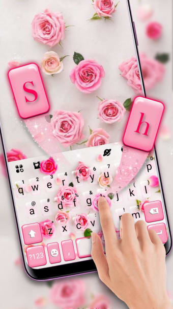 Dainty Pink 3D Rose Theme