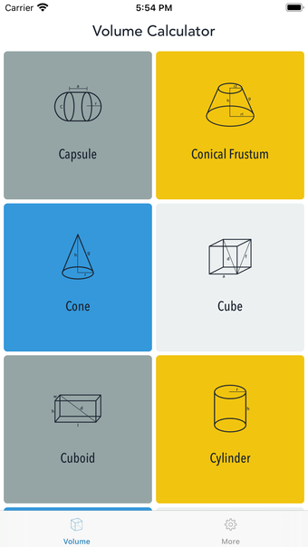 Volume Calculator.