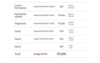 Canvas Class Average