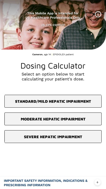 EPIDIOLEX Dosing Calculator