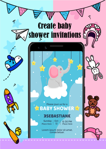 Baby shower invitations maker