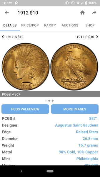 PCGS CoinFacts - U.S. Coin Val