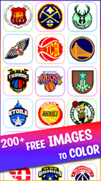 Basketball Logo Number Colorit