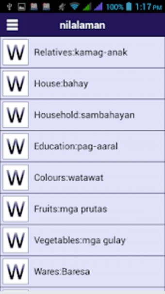 Word Book English to Filipino