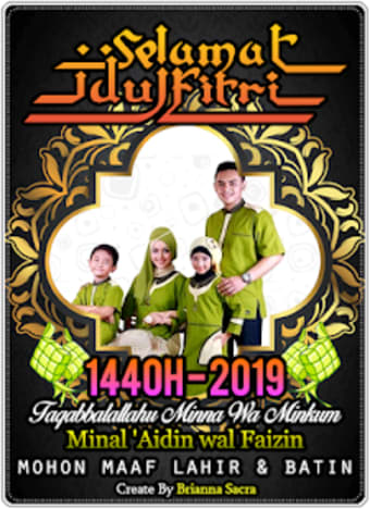 Kartu Ucapan Idul Fitri 2019 - Photo Frame Lebaran
