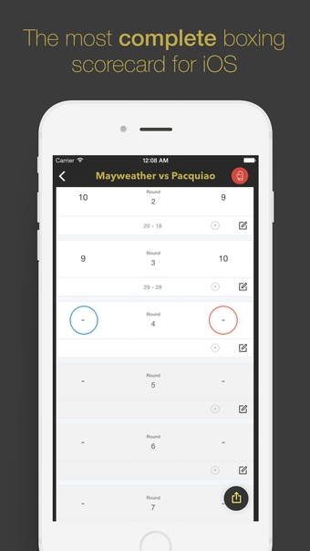 JudgePad Boxing scorecard